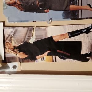 2 piece, black soft, knit sleeveless mini dress with matching maxi sweater